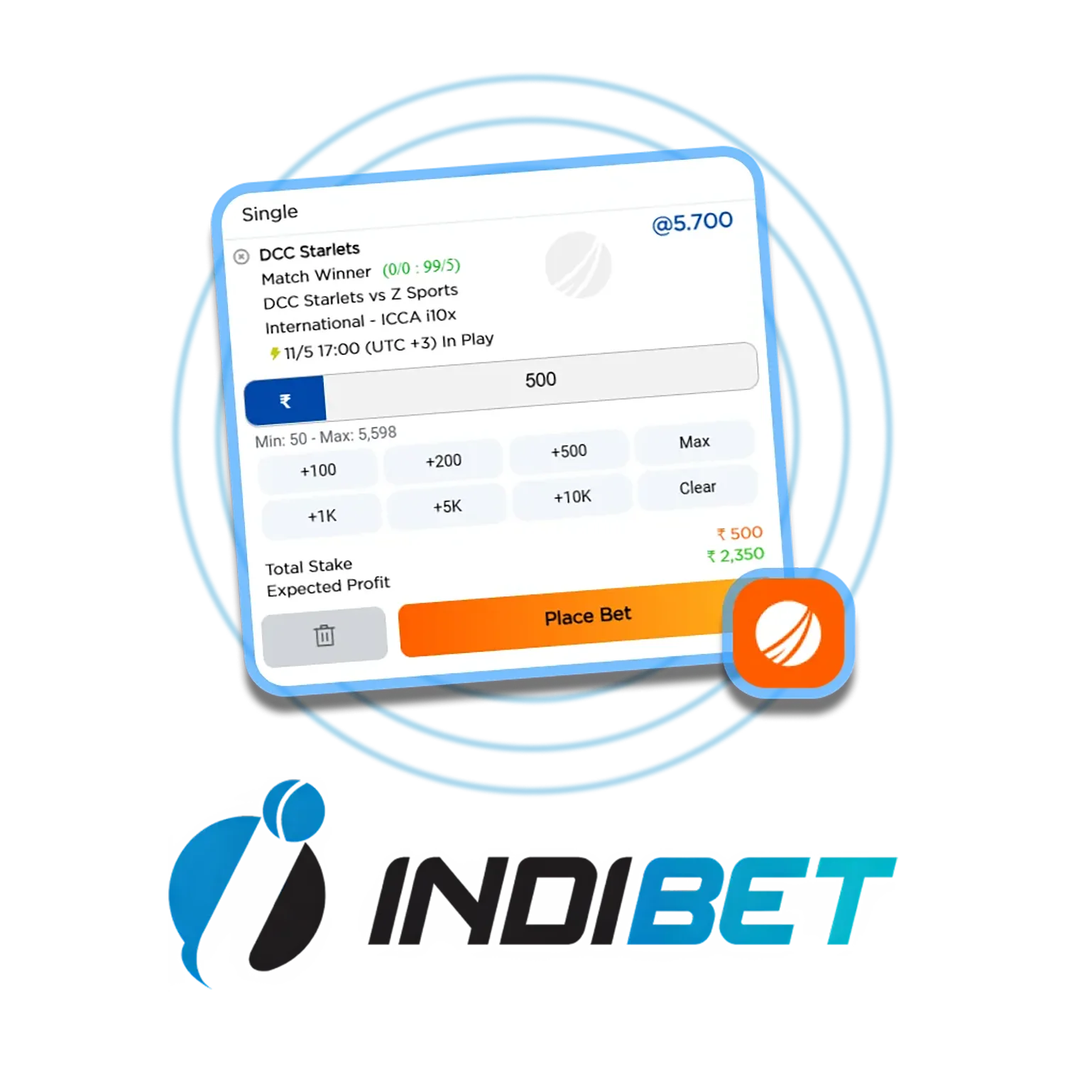 You will find various cricket leagues and championships to bet on at Indibet.