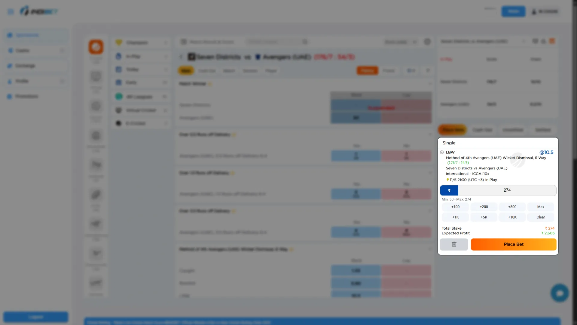 Place a bet on your team and wait for the results at Indibet.