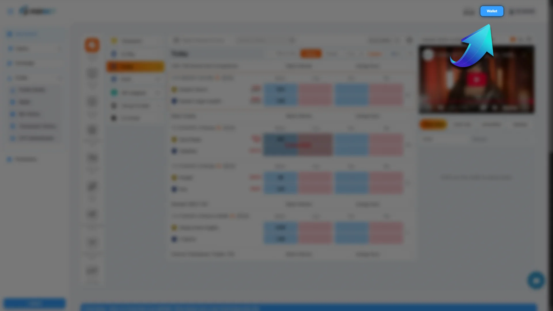 Open the wallet and click on the Deposit button.