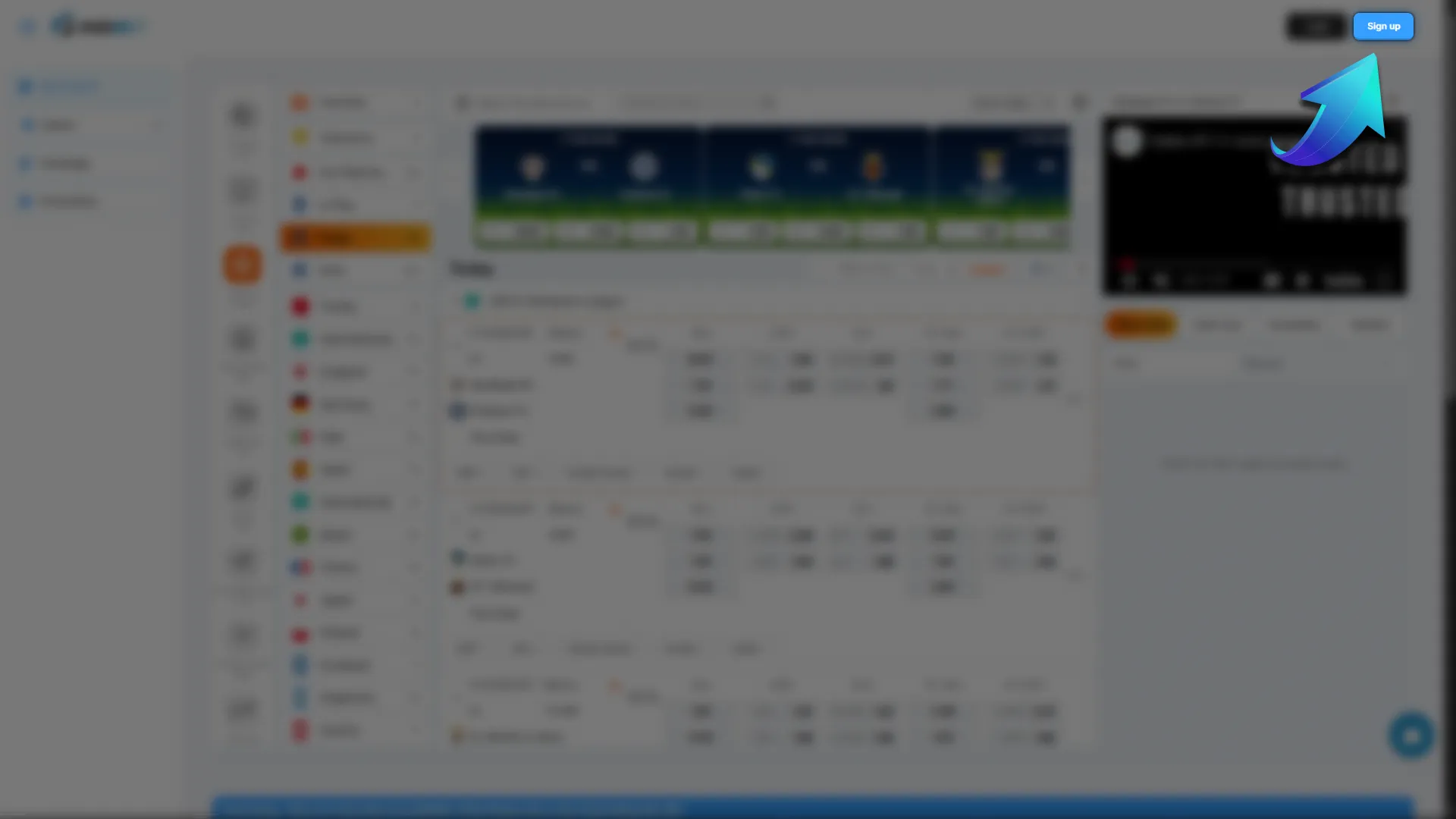 You'll find the Sign up button on the top of the Indibet main page.